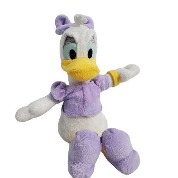 Disney Daisy Duck Plush 10" Stuffed Animal Just Play White Purple - Picture 1 of 8